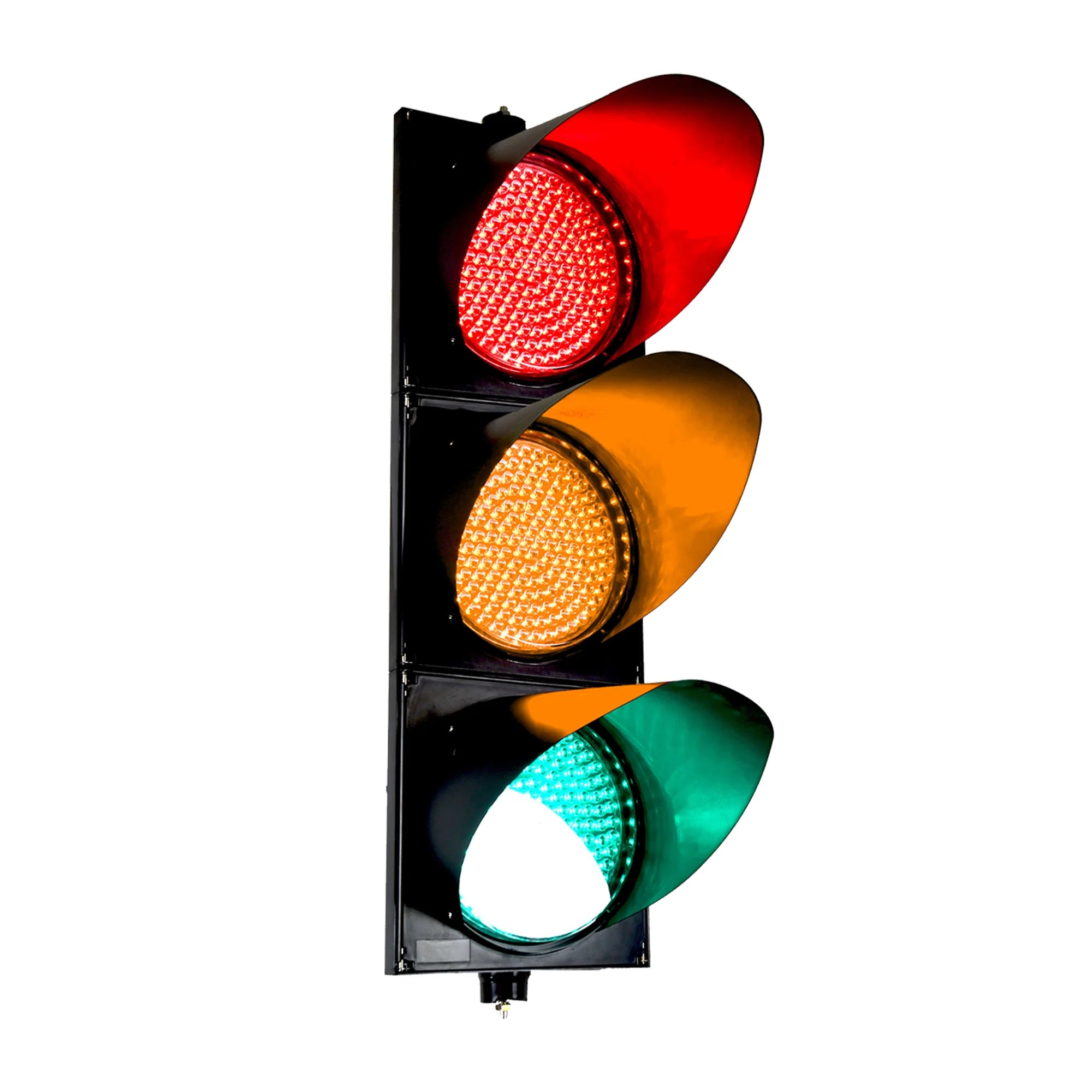 12 Inch Diameter Lens LED Traffic Light Signal, 3 Light (Ready to Wire)