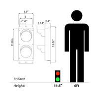 4 Inch Diameter Lens LED Stop & Go Loading Dock Traffic Light , Red Green Wireless Key Fob (Plug and Play)