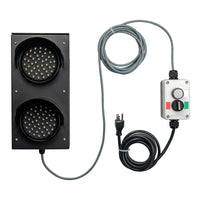 4 Inch Diameter Lens LED Loading Dock Traffic Light 2 Lights, 3 Position Switch & Red/Green Pilot Light