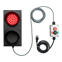 4 Inch Diameter Lens LED Loading Dock Traffic Light 2 Lights, 3 Position Switch & Red/Green Pilot Light